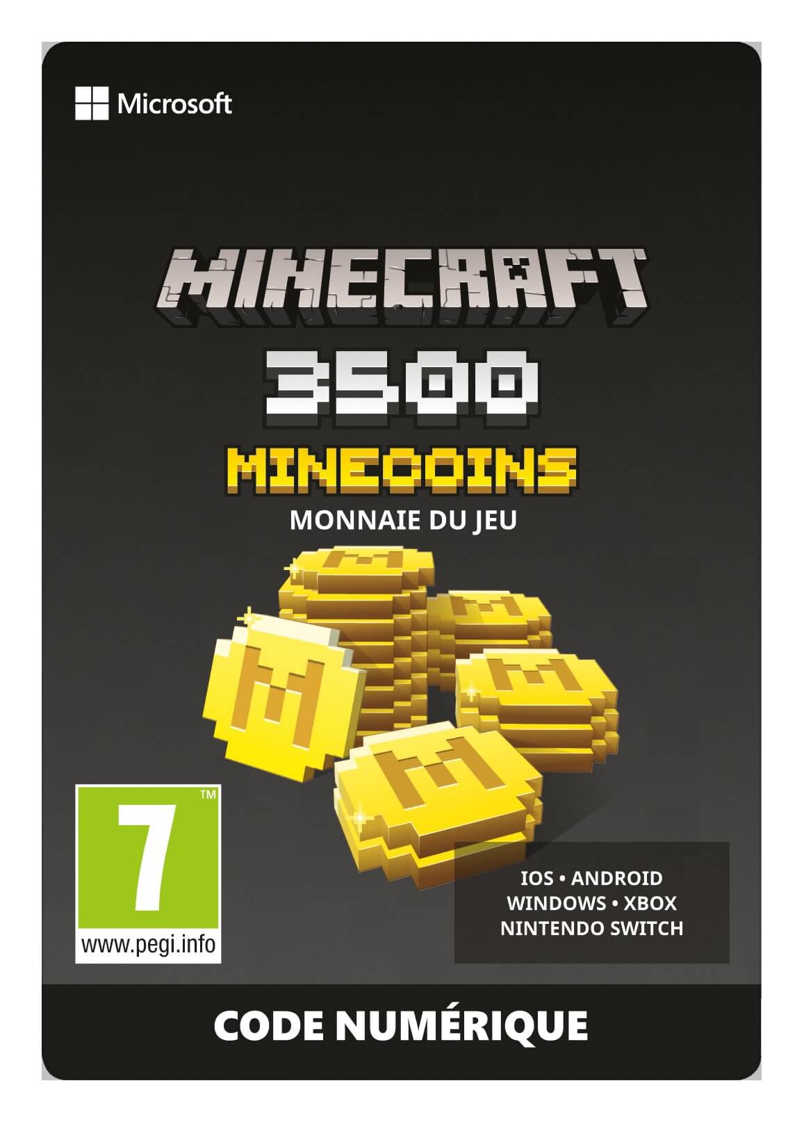 Carte cadeau Minecraft Minecoins 3500