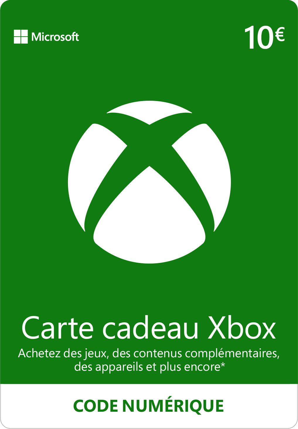 Carte cadeau Xbox Live €10