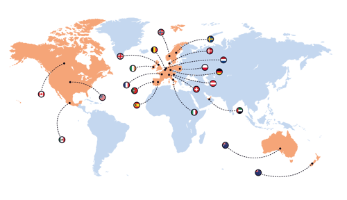 Chèques-cadeaux internationaux pour plusieurs pays